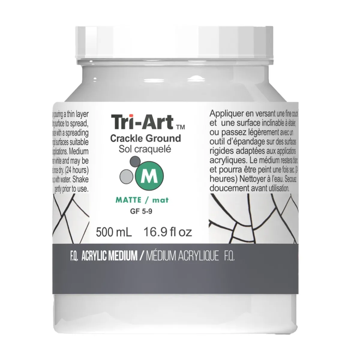 Tri-Art Crackle Ground 500 ml, krakeleringsmiddel for akrylmaling