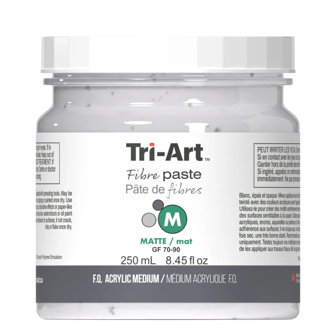 Tri-Art Fibre Medium Paste Matte 250 ml, matt fiberpasta for å bygge tykk tekstur