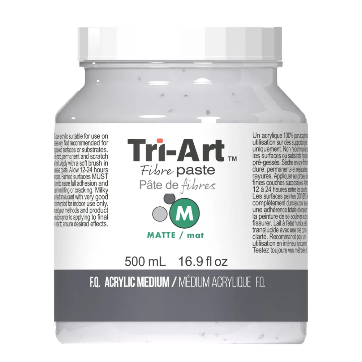 Tri-Art Fibre Medium Paste Matte 500 ml, matt fiberpasta for å bygge tykk tekstur