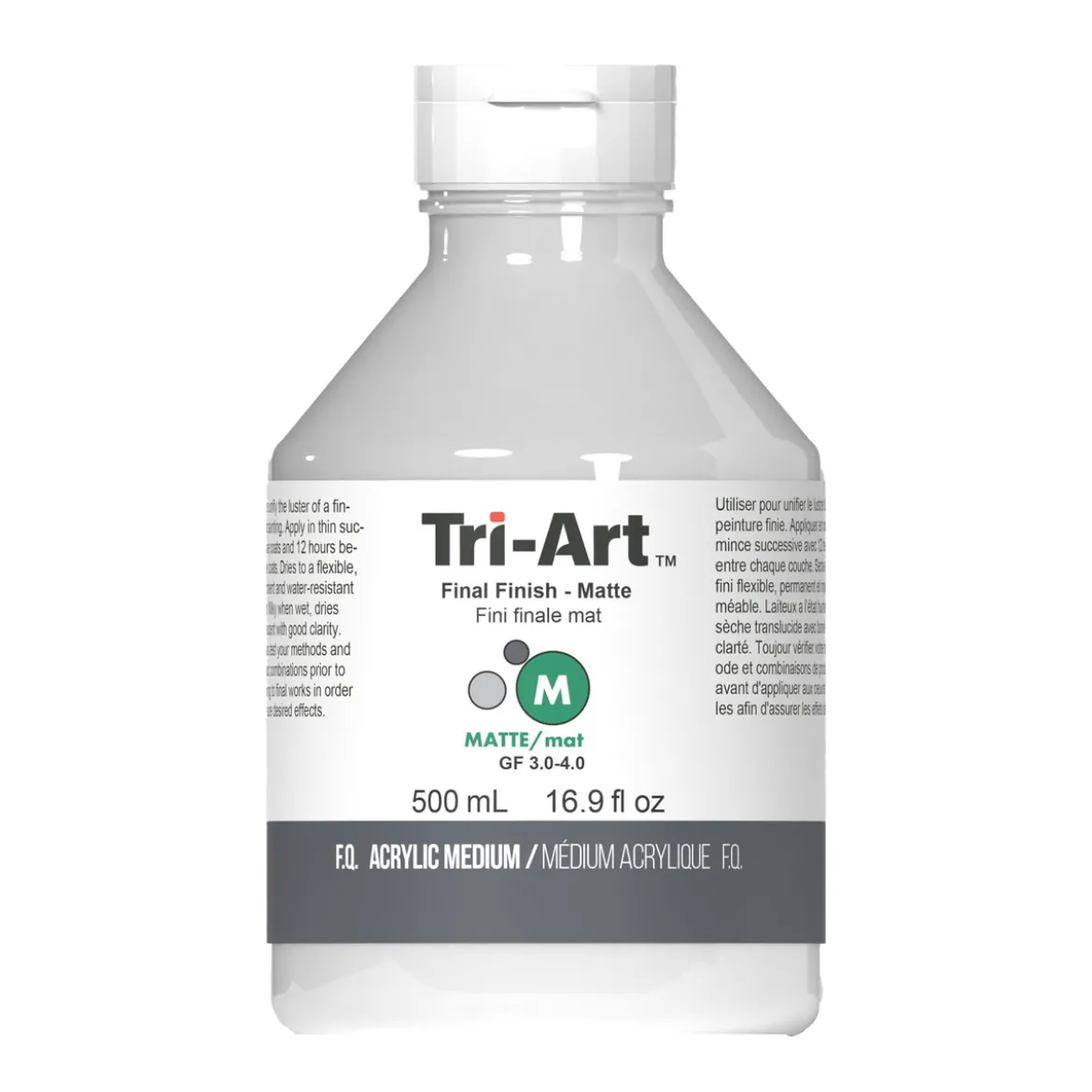 Tri-Art Final Finish Matte 500 ml, beskyttende matt lakk / ferniss for akrylmaling