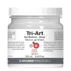 Tri-Art Gel Medium Gloss 250 ml, blankt gelbasert fortykningsmiddel for akrylmaling