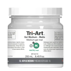 Tri-Art Gel Medium Matte 250 ml, matt gelbasert fortykningsmiddel for akrylmaling