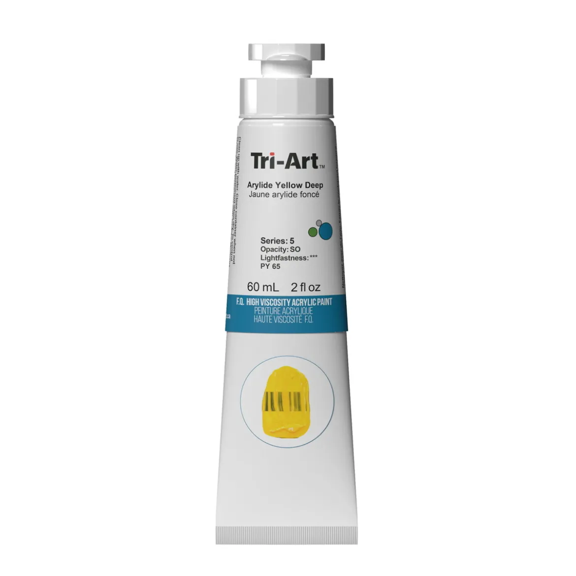Tri-Art High Viscosity akrylmaling 60 ml Arylide Yellow Deep