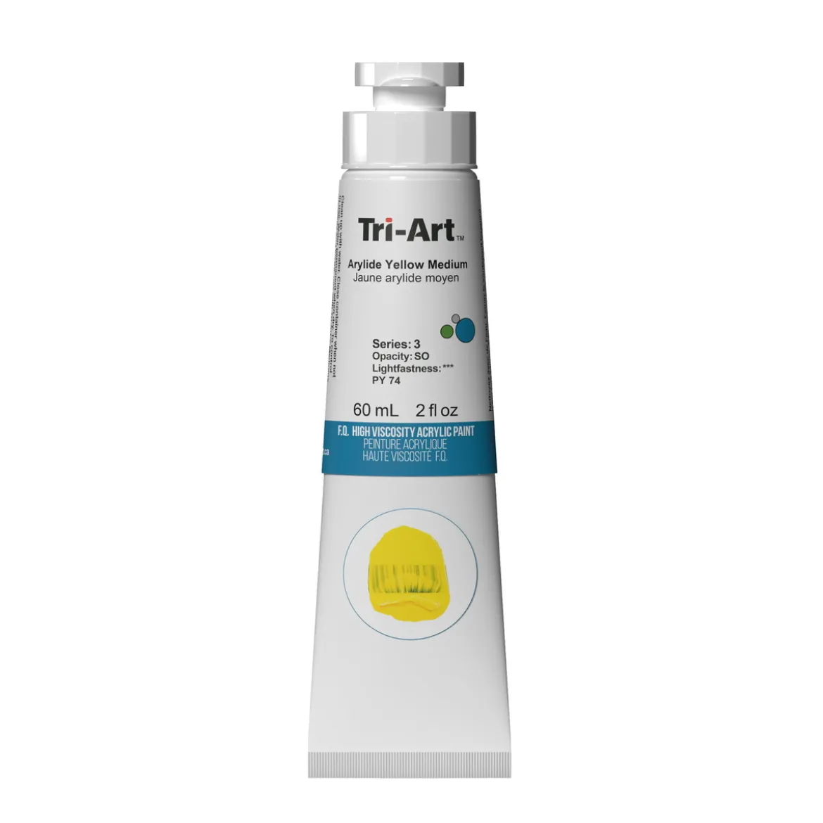 Tri-Art High Viscosity akrylmaling 60 ml Arylide Yellow Medium