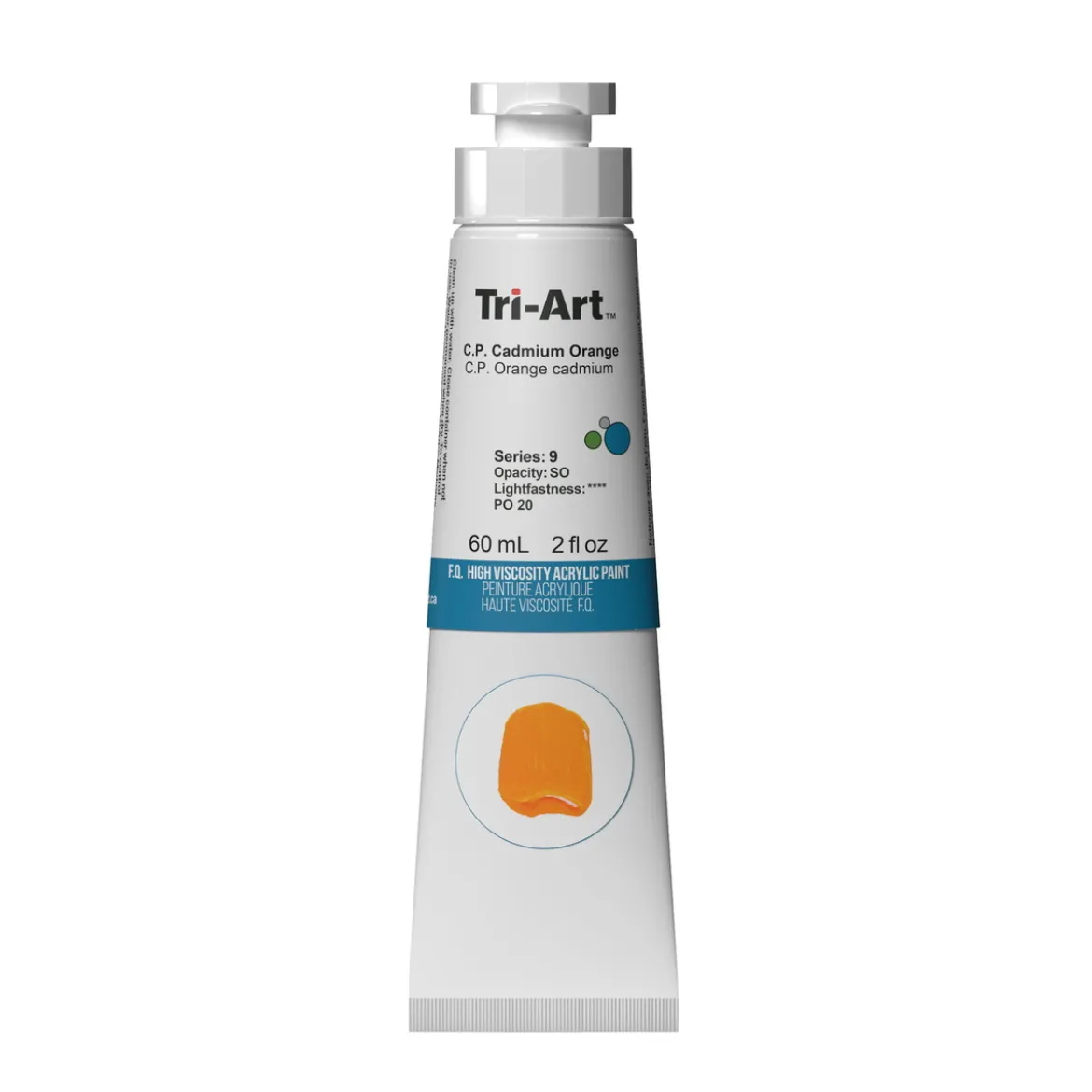 Tri-Art High Viscosity akrylmaling 60 ml C.P. Cadmium Orange