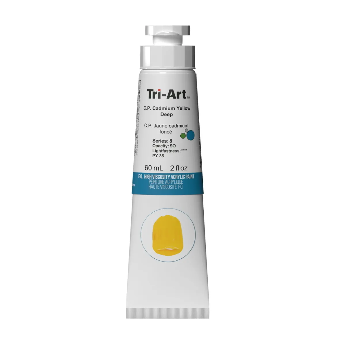 Tri-Art High Viscosity akrylmaling 60 ml C.P. Cadmium Yell Deep