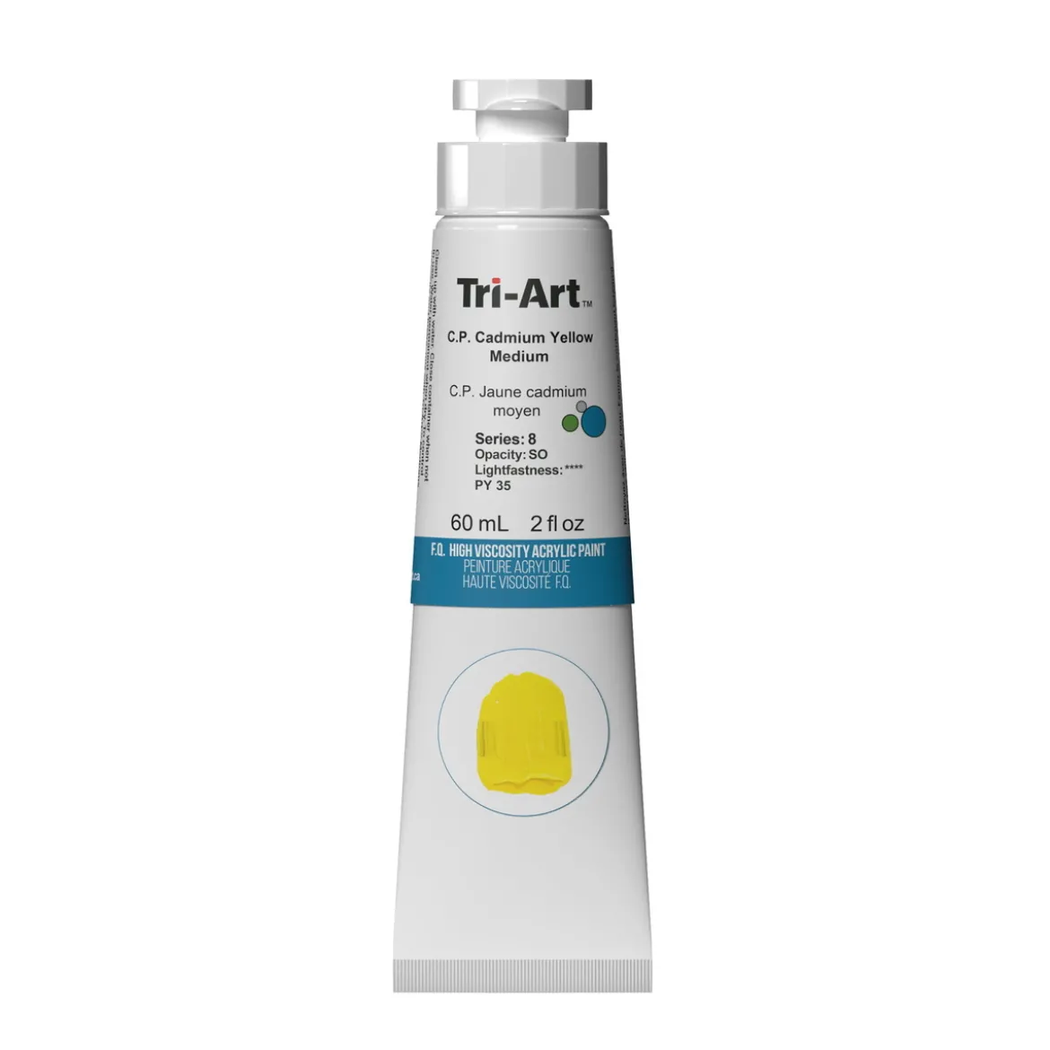 Tri-Art High Viscosity akrylmaling 60 ml C.P. Cadmium Yell Medium