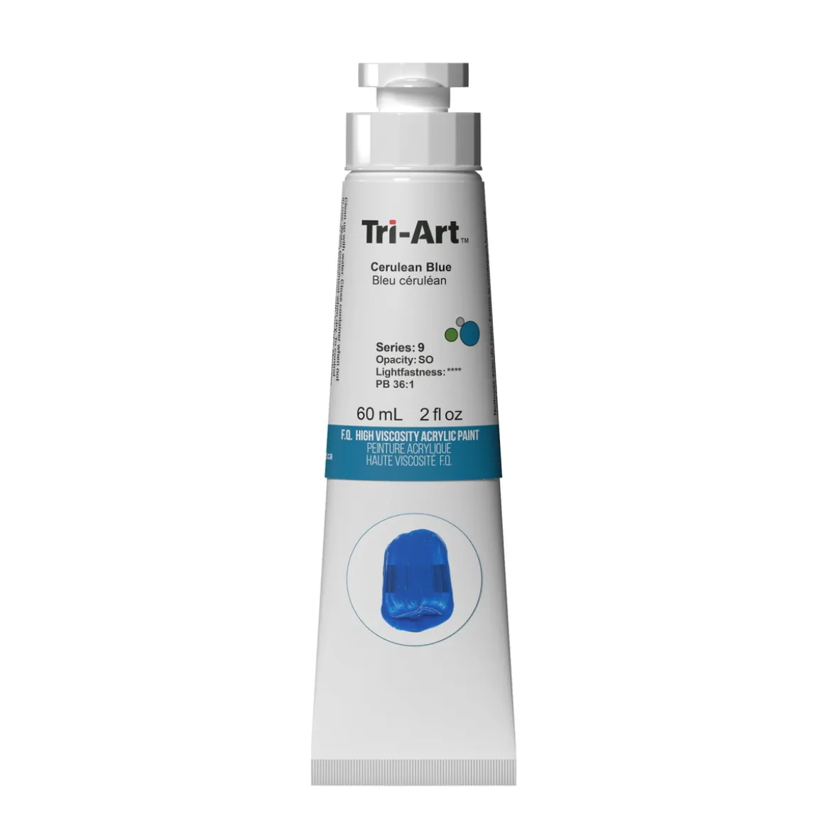Tri-Art High Viscosity akrylmaling 60 ml Cerulean Blue Hue