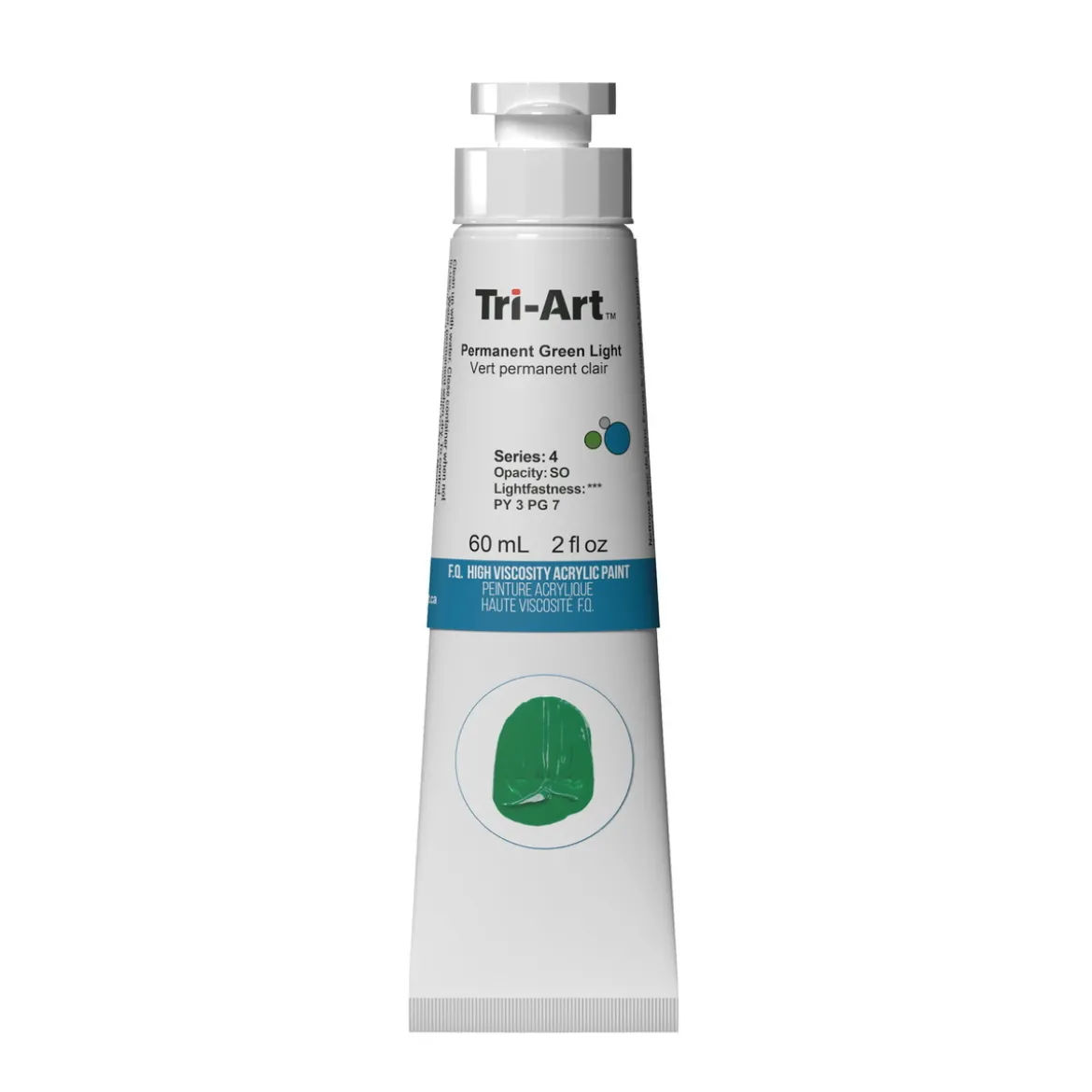 Tri-Art High Viscosity akrylmaling 60 ml Permanent Green Light