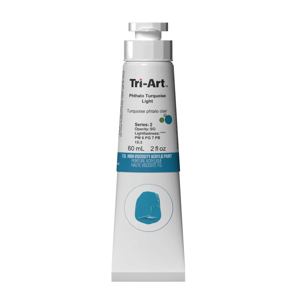 Tri-Art High Viscosity akrylmaling 60 ml Primary Cyan