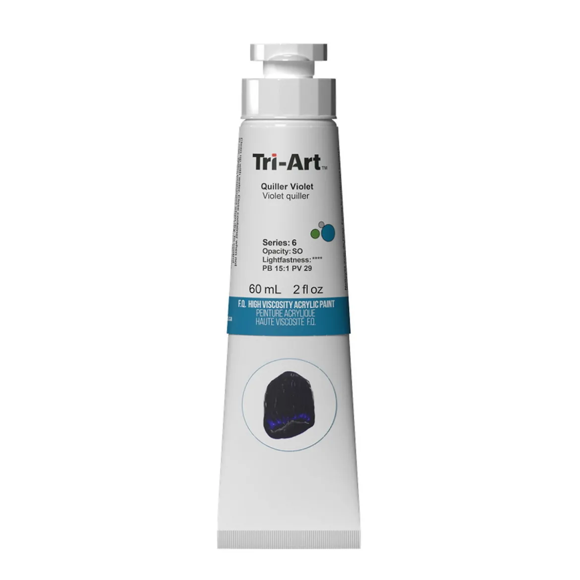 Tri-Art High Viscosity akrylmaling 60 ml Quinacridon Magenta
