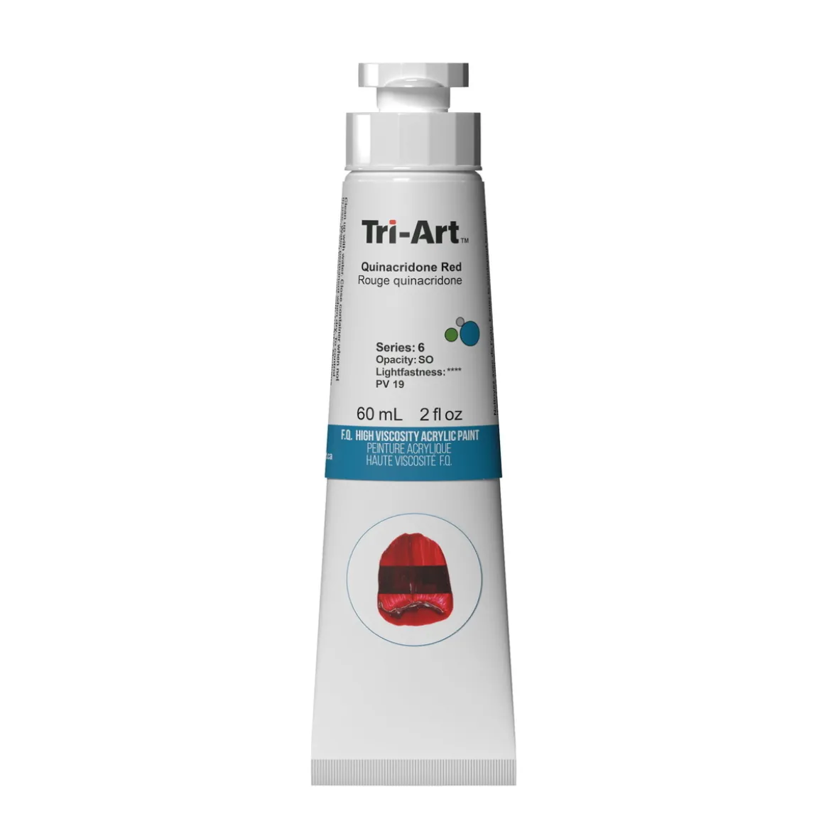Tri-Art High Viscosity akrylmaling 60 ml Quinacridon Red