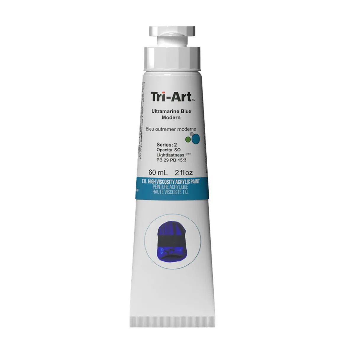 Tri-Art High Viscosity akrylmaling 60 ml Ultra Violet Blue Shade