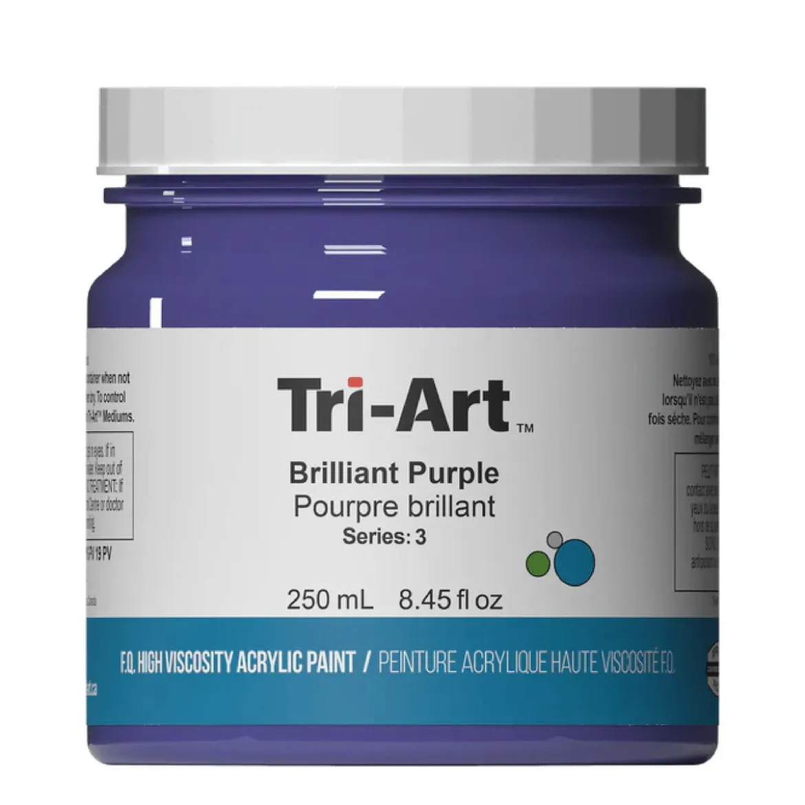 Tri-Art High Viscosity akrylmaling 250 ml Ivory Black