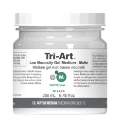 Tri-Art Low Viscosity Gel Matte 250 ml, blankt gelbasert fortynningsmiddel for akrylmaling