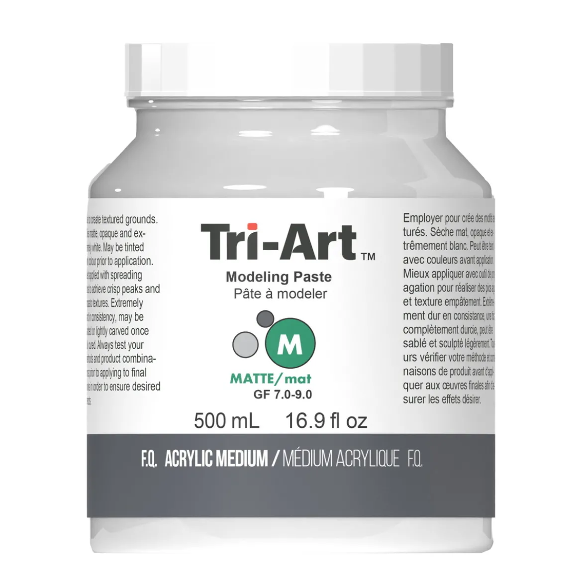 Tri-Art Modeling Paste 500 ml, modelleringspasta for tekstur på lerret