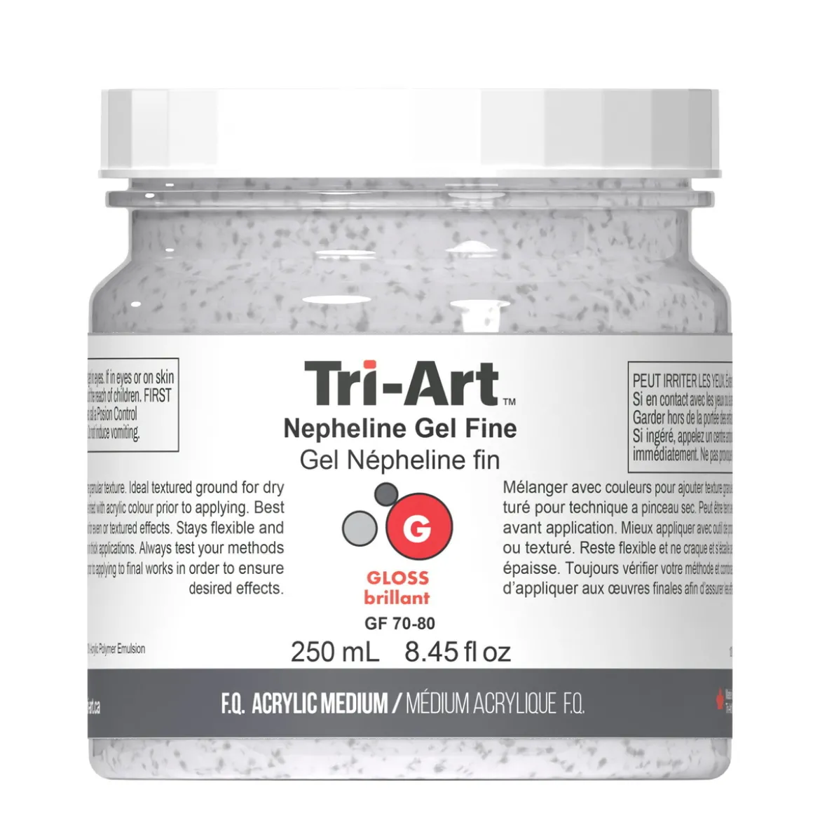 Tri-Art Nepheline Fine 250 ml, fint granulerende medium for akrylmaling