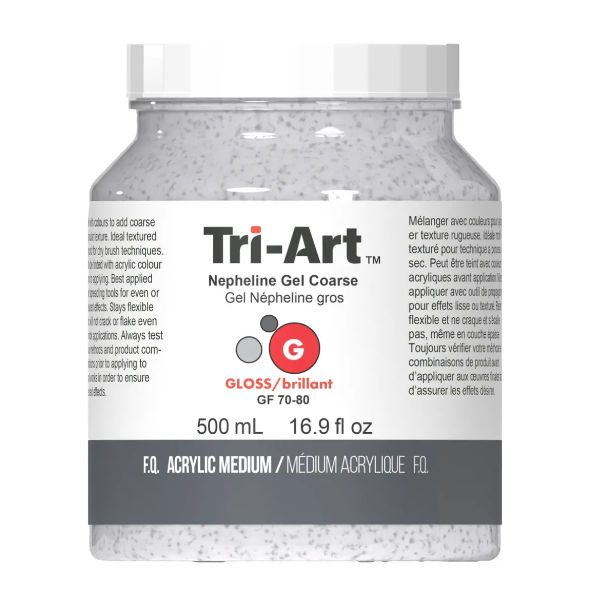 Tri-Art Nepheline Gel Coarse 500 ml, grovt granuleringsmiddel for akrylmaling