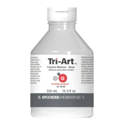 Tri-Art Polymer Medium Gloss 500 ml, blankt fortynningsmiddel for akrylmaling