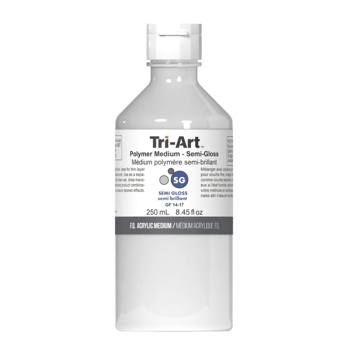 Tri-Art Polymer Medium Semi Gloss 250 ml, halvblankt fortynningsmiddel for akrylmaling