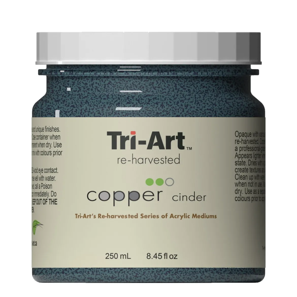 Tri-Art Reharvested Copper Cinder 250 ml, teksturmiddel, inneholder partikler av kobber