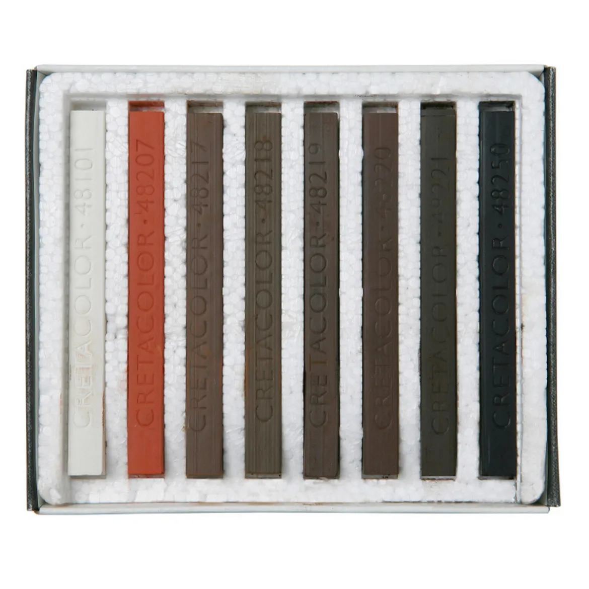 Tørrpastellkritt Brun/Rød 8 st