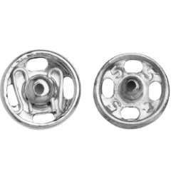 Trykknapp Sølv 9 mm 12 stk