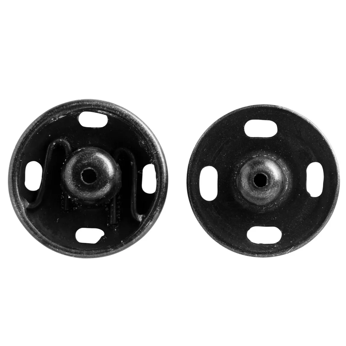 Trykknapp Sort 15 mm 4 stk