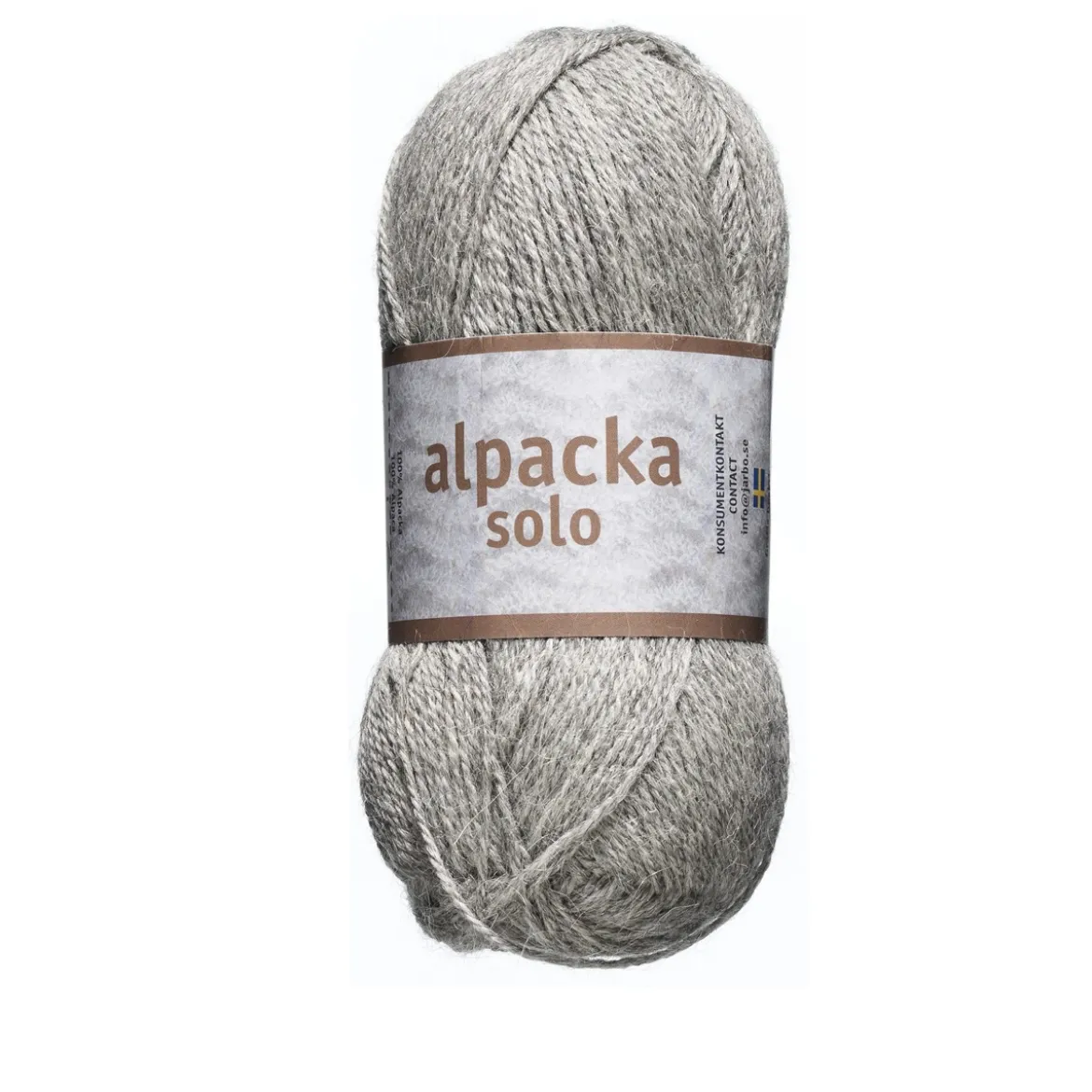 Ullgarn Järbo Alpacka Solo 50 g lysegrå – 29106 Light grey