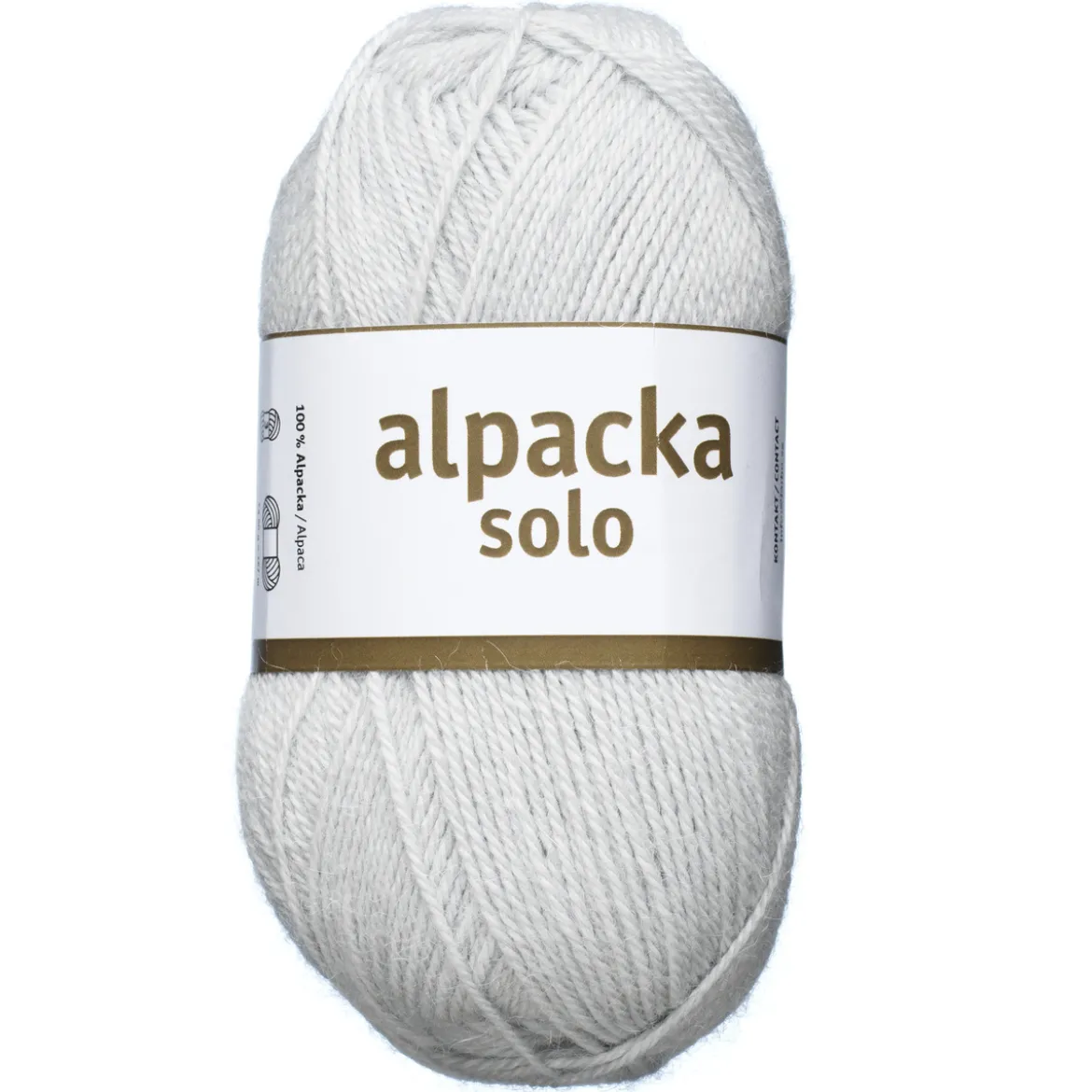 Ullgarn Järbo Alpacka Solo 50 g sølvgrå – 29129 Silver grey