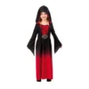 Vampyrkjole med hette, Halloween-kostyme, str. 122–134, for barn 7–9 år