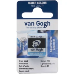 van Gogh akvarellmaling halvkopp – Ivory Black 701
