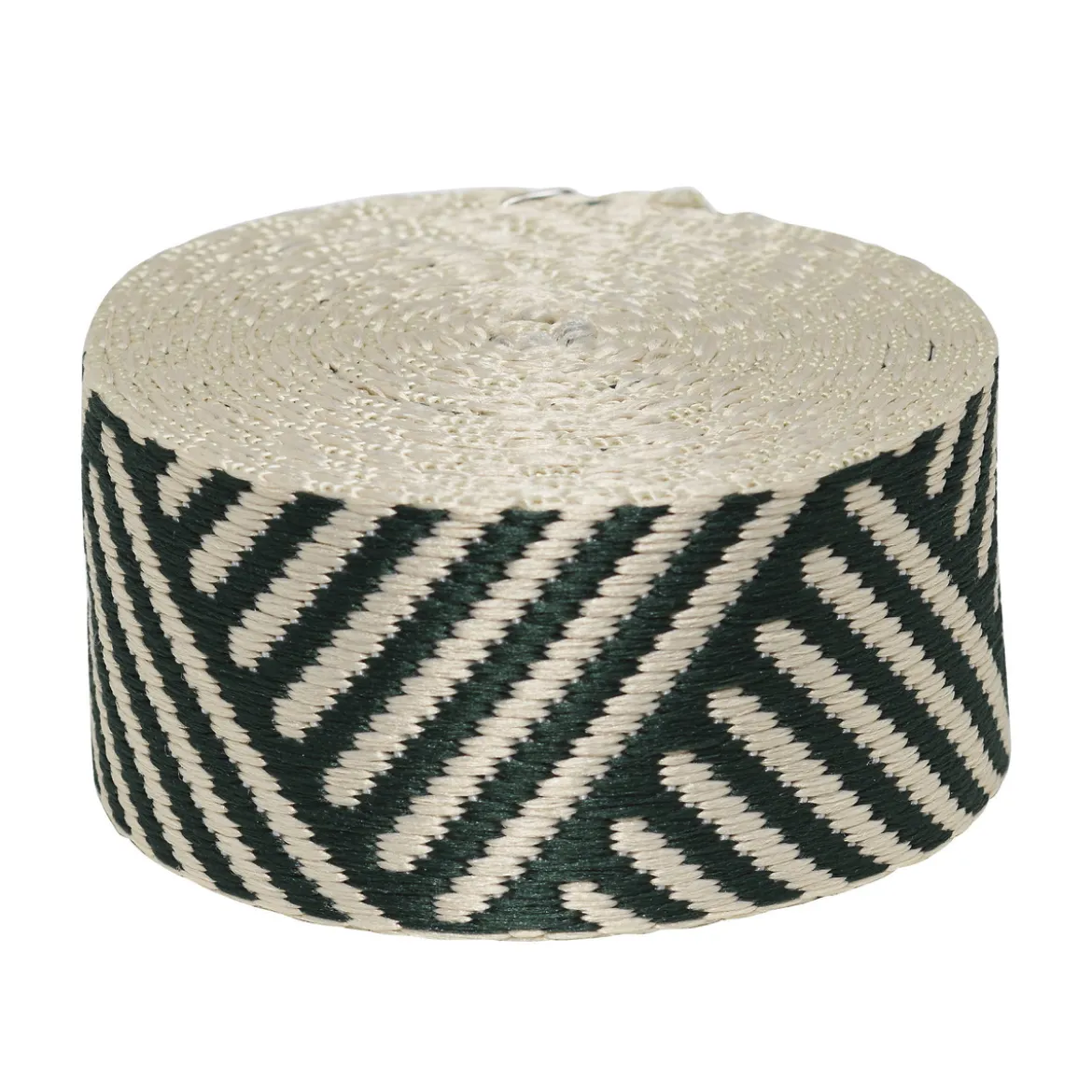 Veskerem, beige med mønster, lengde 250 cm, bredde 3,8 cm