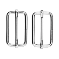 Veskespenne justerbar 2-pakning – 47×23 mm, sølvfarget. Maks rembredde 45 mm