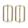 Veskespenne justerbart 2-pakning – 47×23 mm, gullfarget. Maks rembredde 45 mm