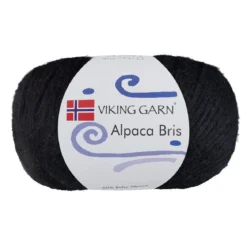 Viking Garn Alpaca Bris 50 g svart 303