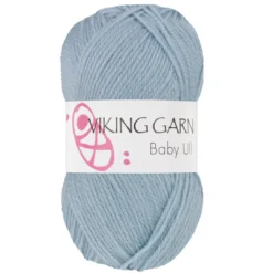 Viking Garn Baby Ull 50 g gråblå 322