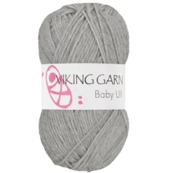 Viking Garn Baby Ull 50 g lysegrå 313