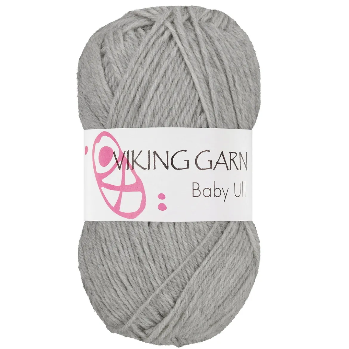Viking Garn Baby Ull 50 g lysegrå 313