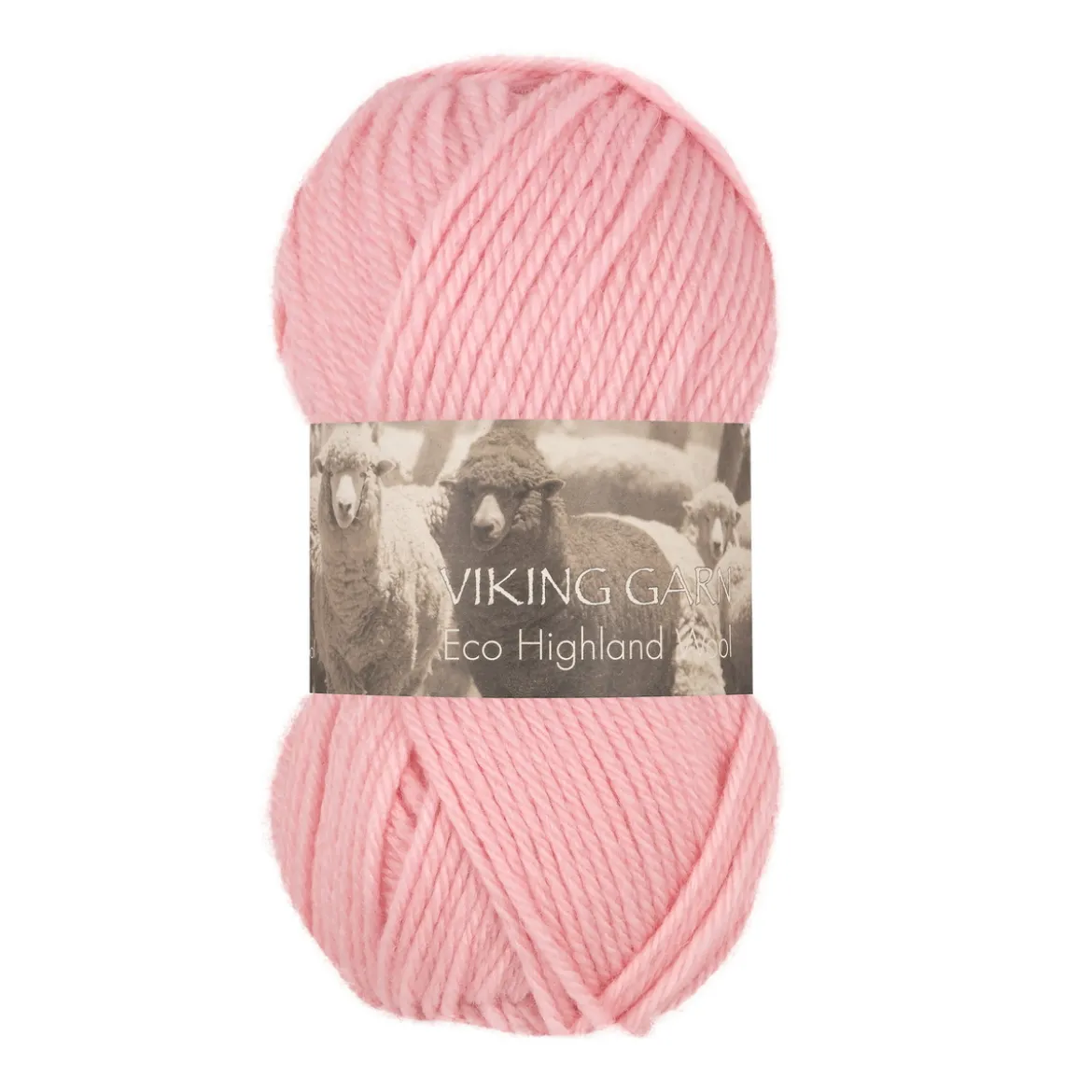 Viking Garn Eco Highland Wool 50 g lyserosa 263