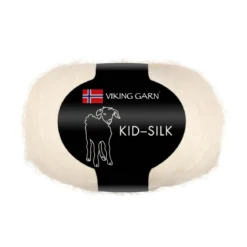 Viking Garn Kid-Silk 25 g naturhvit 302
