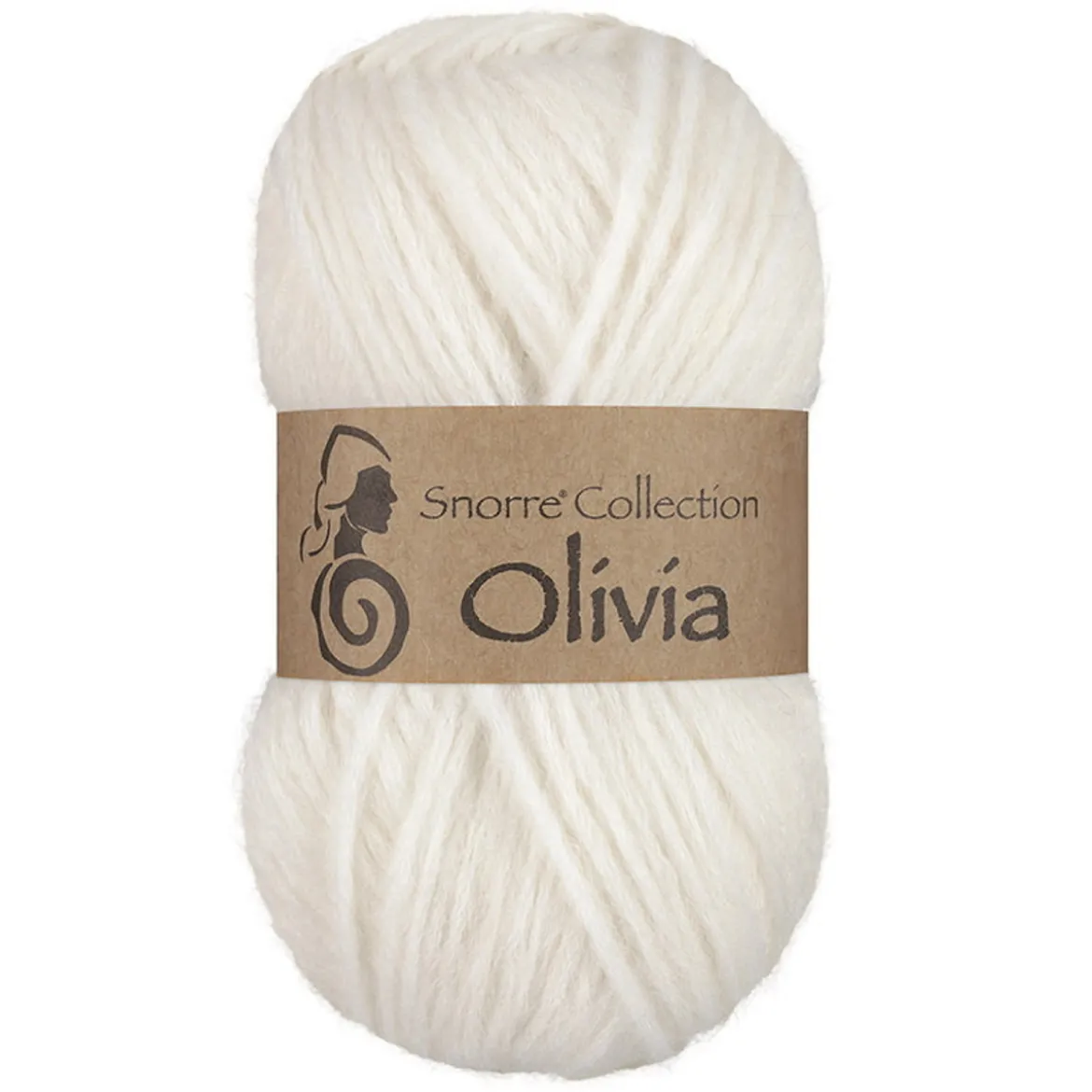 Viking Garn Olivia 50 g hvit