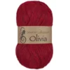 Viking Garn Olivia 50 g mørkerød
