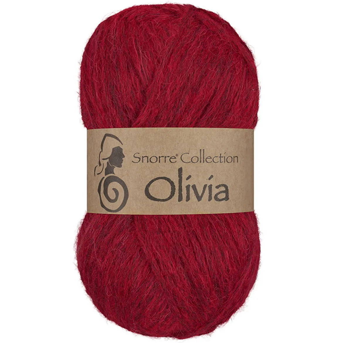 Viking Garn Olivia 50 g mørkerød