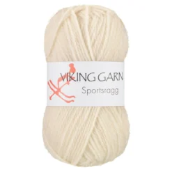 Viking Garn Sportsragg 50 g naturhvit 502