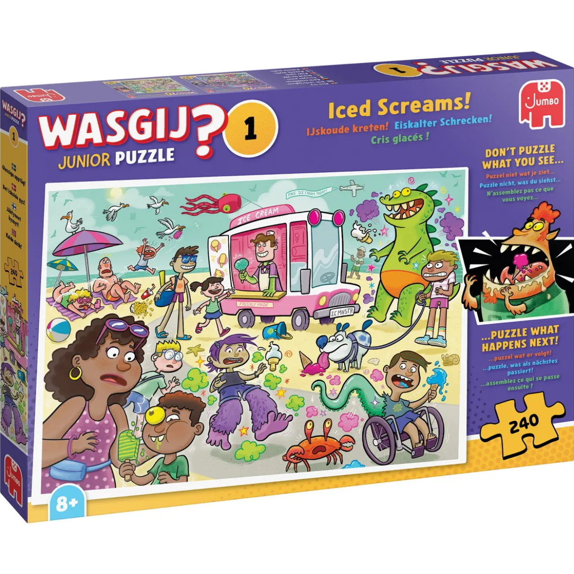 Wasgij Junior puslespill #1 – Iced screams! 240 biter, 68×49 cm