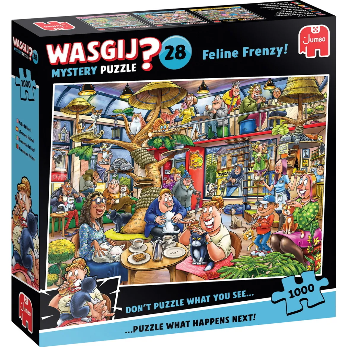 Wasgij puslespill #28 – Feline frenzy! 1000 biter, 68x49 cm