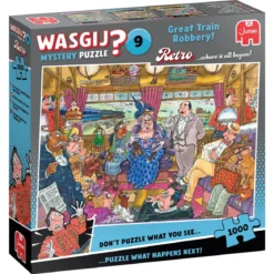 Wasgij puslespill #9 Retro – Great train robbery! 1000 biter, 68x49 cm