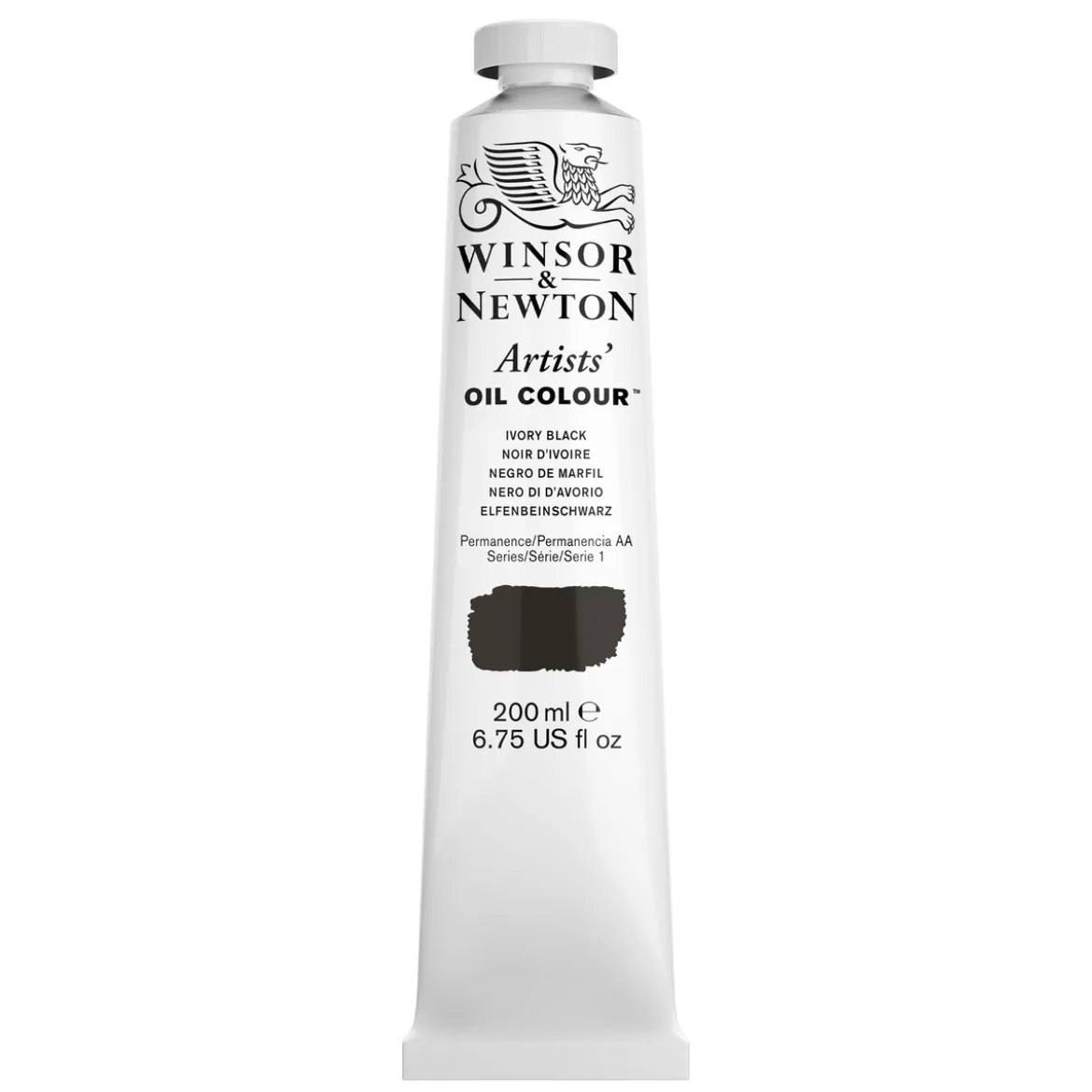 Winsor & Newton Artists' oljemaling 200 ml Ivory black 331
