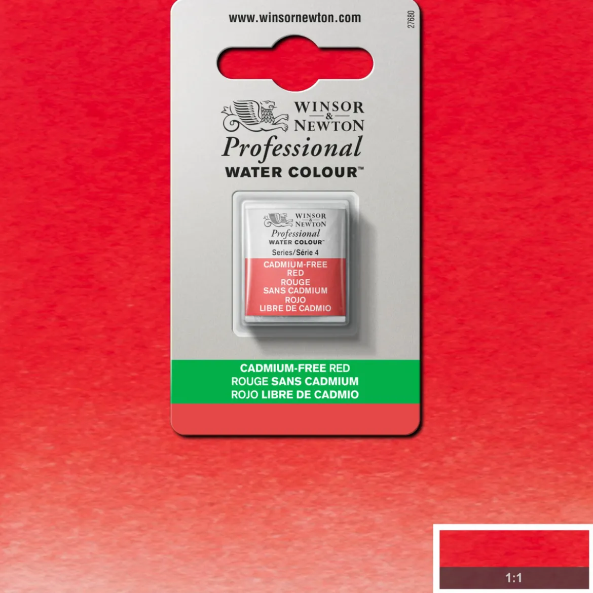Winsor & Newton Professional akvarellmaling halvkopp Cadmium-Free Scarlet 903